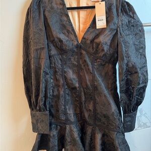 Elegant Black Lace Look Dress